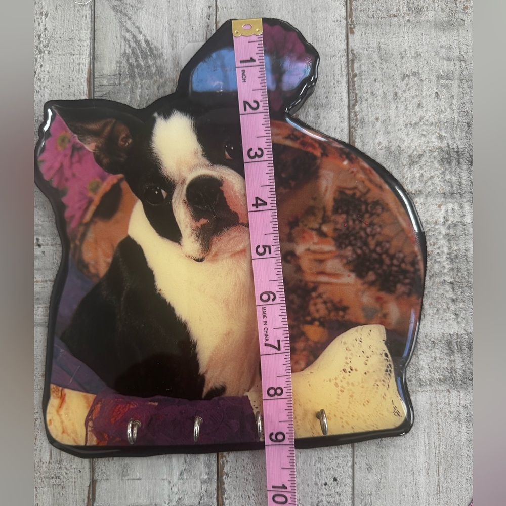 Decorative Boston Terrier Wall Key Hook - Picture 4 of 4